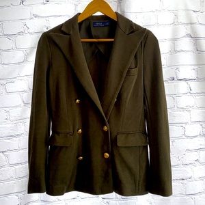 POLO OLIVE KNIT BLAZER SIZE 2